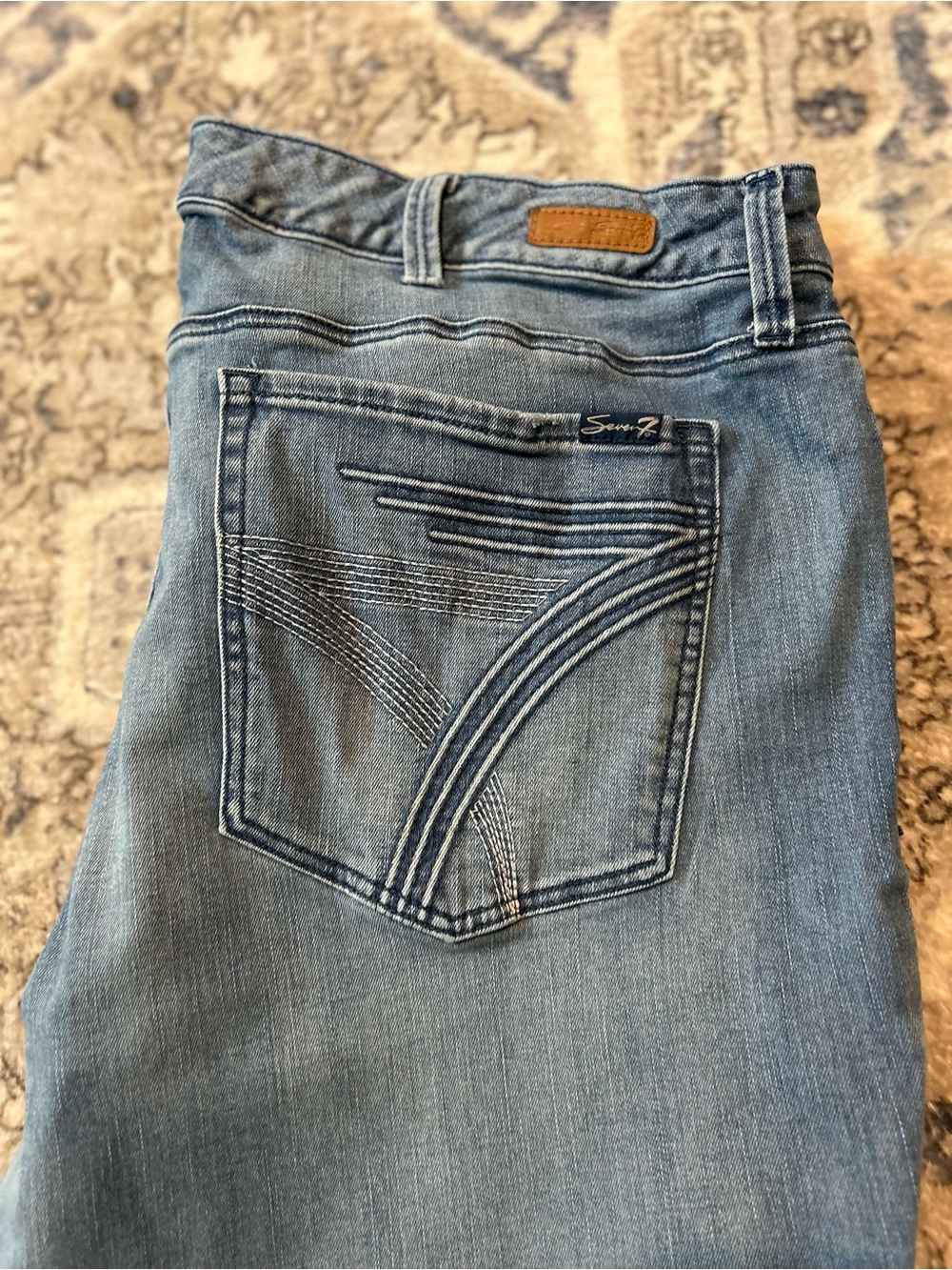 Seven Mid Wash Denim Bermuda Shorts - Picture 5 of 5